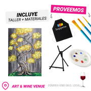 ¡Sal de la rutina! Taller de Arte en Art & Wine Venue - Viernes, 01 de Marzo en San Juan.  ¡Vino disponible solo en el local, ya sea en copa o botella!