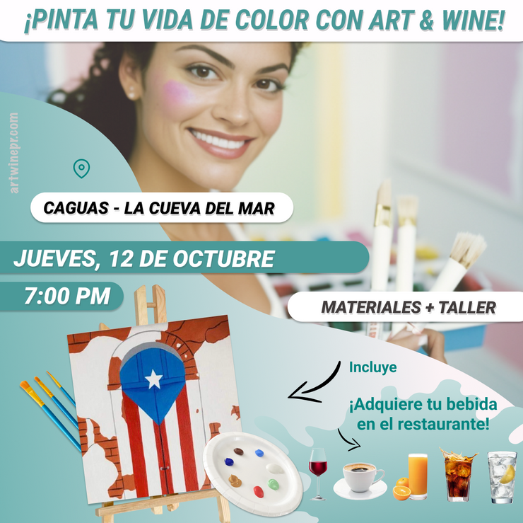 Taller de Arte en La Cueva del Mar, Caguas - Jueves, 12 de octubre