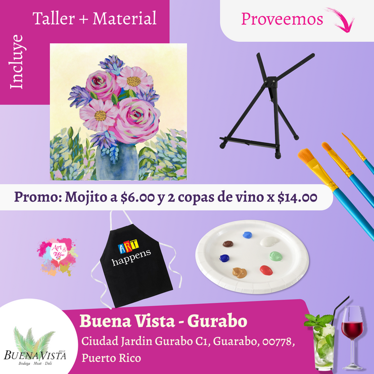 ✨✨Taller de Arte✨  Gurabo- Buena Vista, Jueves 22 de mayo a las 7:00pm