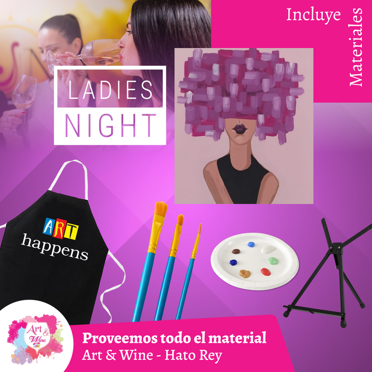 Ladies Night 💜 Art & Wine Venue 7pm- Miércoles, 25 de septiembre en San Juan. ¡Lleva tu vino favorito!