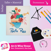 🎨¡Taller de arte en Art & Wine Venue 7pm - Jueves, 08 de Enero 2026 en San Juan. ¡Lleva tu vino favorito!