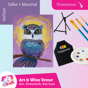 🎨¡Bring a Friend! Adquiere una taquilla y lleva otra gratis 🤩 - Taller de Arte en Art & Wine Venue - ✨Jueves, 18 de Septiembre en San Juan. ¡Lleva tu vino favorito!