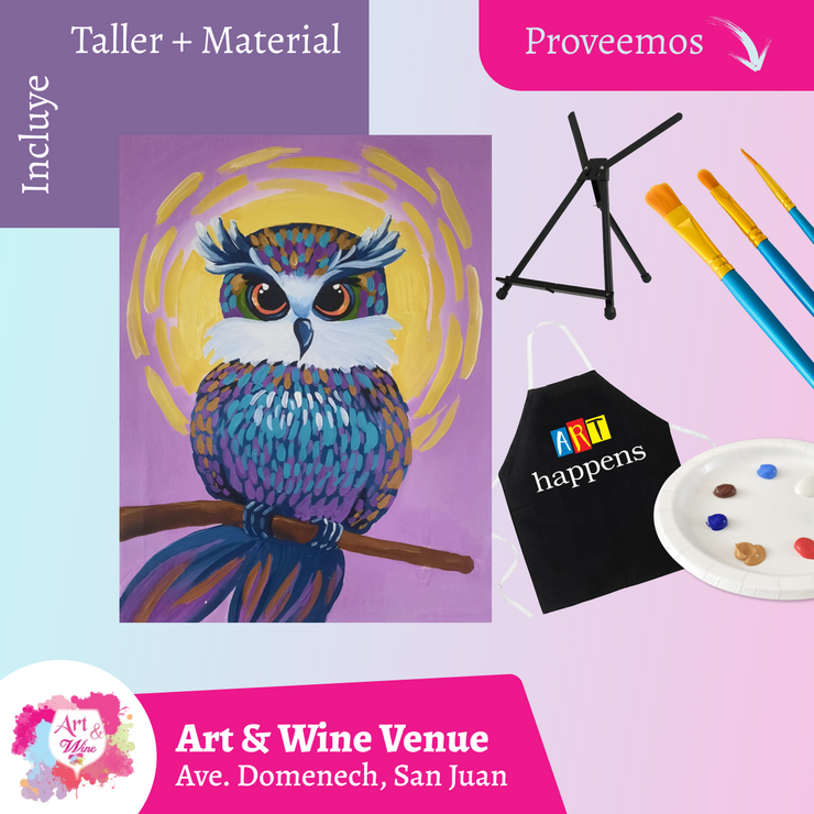 🎨¡Bring a Friend! Adquiere una taquilla y lleva otra gratis 🤩 - Taller de Arte en Art & Wine Venue - ✨Jueves, 18 de Septiembre en San Juan. ¡Lleva tu vino favorito!