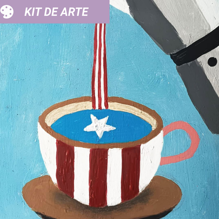 Kit de arte: Bandera y café