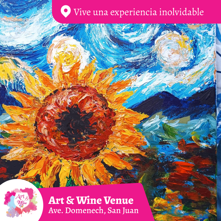 🎨¡Taller de arte en Art & Wine Venue 7pm - Miércoles, 19 de noviembre en San Juan. ¡Lleva tu vino favorito!