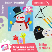 🎨Niños y Niñas (5 a 12 años) Domingo, 28 de Diciembre a las 2pm - Art & Wine Venue, San Juan. ✨¡Día en Familia!