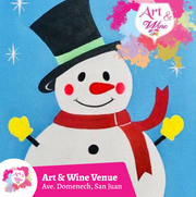 🎨Taller de arte en Art & Wine Venue 7pm -  Miércoles, 24 de diciembre en San Juan. ¡Lleva tu vino favorito!