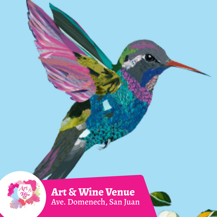 🎨Taller de arte en Art & Wine Venue 7pm - Sábado, 21 de junio en San Juan. ¡Lleva tu vino favorito!