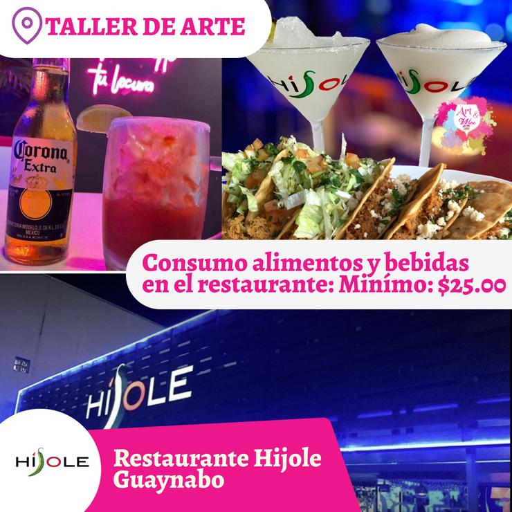 ¡Taller en Guaynabo! ✨Hijole Restaurante 🎨 Sal de la rutina 🎨 MARGARITAS- 7pm- Sábado, 18 de enero