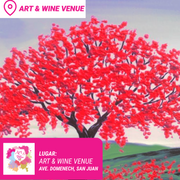 ¡Sal de la rutina! Taller de Arte en Art & Wine Venue - Jueves, 07 de Marzo en San Juan. ¡Vino disponible solo en el local, ya sea en copa o botella!