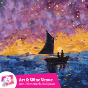 ¡Sal de la rutina! Taller de Arte en Art & Wine Venue - Sábado, 01 de Junio en San Juan. ¡Vino disponible solo en el local, ya sea en copa o botella!