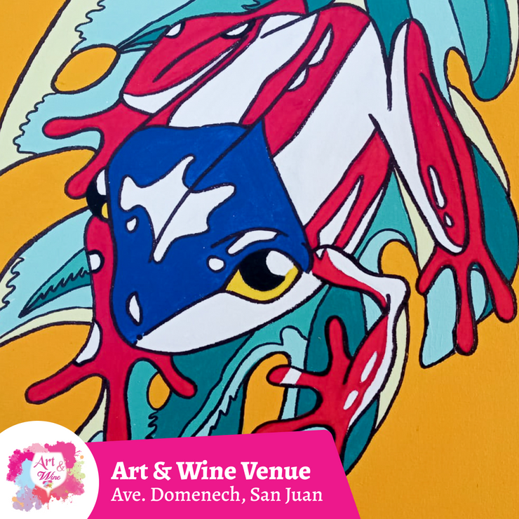 Taller de Arte en Art & Wine Venue - Viernes, 21 de Junio en San Juan. ¡Vino disponible solo en el local, ya sea en copa o botella!