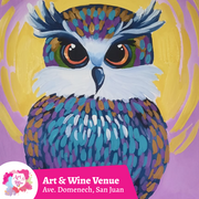 ¡Sal de la rutina! Taller de Arte en Art & Wine Venue - Jueves, 06 de Junio en San Juan. ¡Vino disponible solo en el local, ya sea en copa o botella!