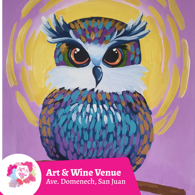 🎨Taller de arte en Art & Wine Venue 7pm - Viernes, 23 de Mayo en San Juan. ¡Lleva tu vino favorito!