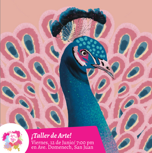 🎨¡Taller de arte en Art & Wine Venue 7pm - Viernes, 12 de Junio 2026 en San Juan. ¡Lleva tu vino favorito!