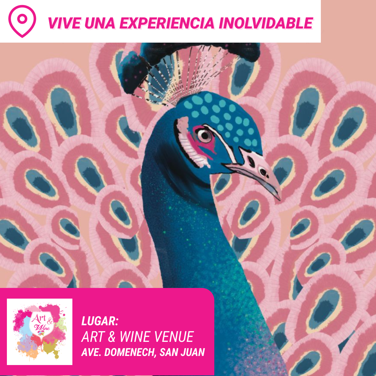 🎨¡Bring a Friend! Compra una taquilla y lleva otra gratis 🤩 - Taller de Arte en Art & Wine Venue - ✨Jueves, 06 de Agosto en San Juan. ¡Lleva tu vino favorito!