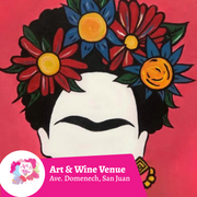 ¡🎨Taller de arte en Art & Wine Venue 7pm -  Miércoles, 21 de mayo en San Juan. ¡Lleva tu vino favorito!