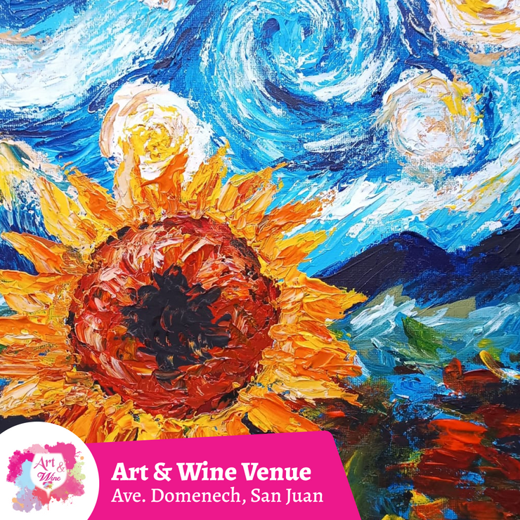 🎨¡Taller de arte en Art & Wine Venue 7pm - Miércoles, 03 de Septiembre en San Juan. ¡Lleva tu vino favorito!