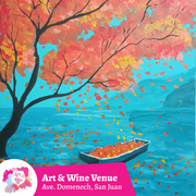 🎨¡Taller de arte en Art & Wine Venue 7pm - Jueves, 23 de octubre en San Juan. ¡Lleva tu vino favorito!