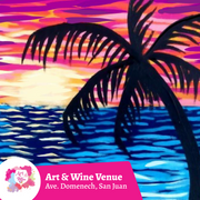 🎨Taller de arte en Art & Wine Venue 7pm -  Jueves, 12 de Junio en San Juan. ¡Lleva tu vino favorito!
