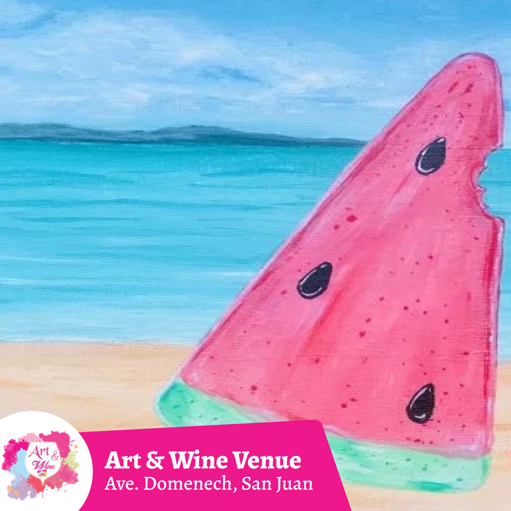 🎨Taller de arte en Art & Wine Venue 7pm -  Miércoles, 4 de Junio en San Juan. ¡Lleva tu vino favorito!