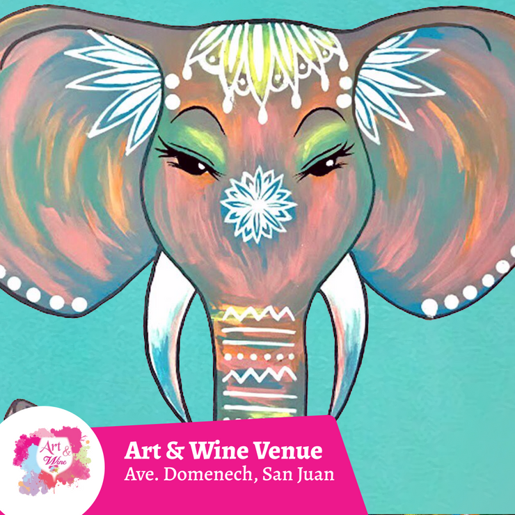 🎨Taller de arte en Art & Wine Venue 7 PM - Viernes, 27 de Junio, en San Juan. ¡Lleva tu vino favorito!