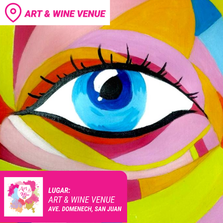 ¡Sal de la rutina! Taller de Arte en Art & Wine Venue - Viernes, 26 de Abril en San Juan. ¡Vino disponible solo en el local, ya sea en copa o botella!