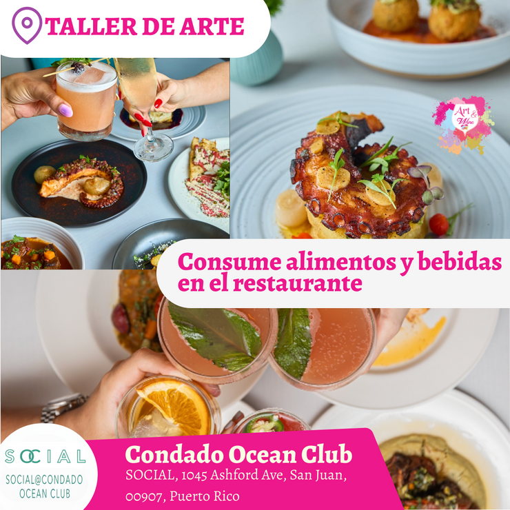 🎨¡Nuevo restaurante en San Juan! Miércoles, 26 de noviembre - 7pm ✨ Social Condado Ocean Club. ¡Welcome Drink!🍷