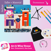 🎨¡Taller de arte en Art & Wine Venue 7pm - Viernes, 09 de Enero 2026 en San Juan. ¡Lleva tu vino favorito!