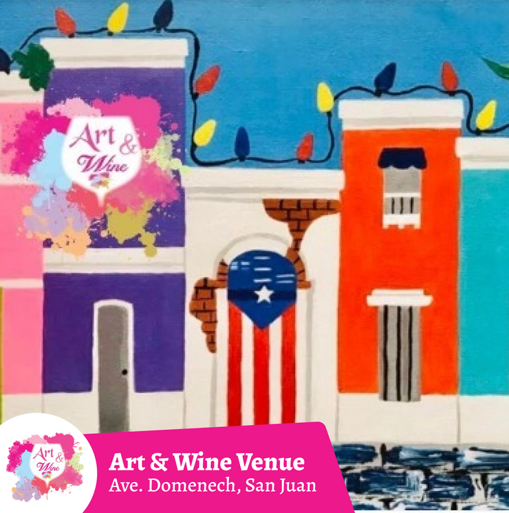🎨¡Taller de arte en Art & Wine Venue 7pm - Viernes, 09 de Enero 2026 en San Juan. ¡Lleva tu vino favorito!
