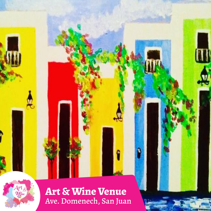 🎨¡Taller de arte en Art & Wine Venue 7pm - Viernes, 19 de septiembre en San Juan. ¡Lleva tu vino favorito!