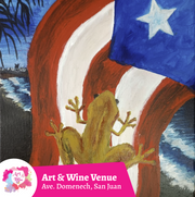 🎨¡Taller de arte en Art & Wine Venue 7pm - Viernes, 02 de Enero 2026 en San Juan. ¡Lleva tu vino favorito!