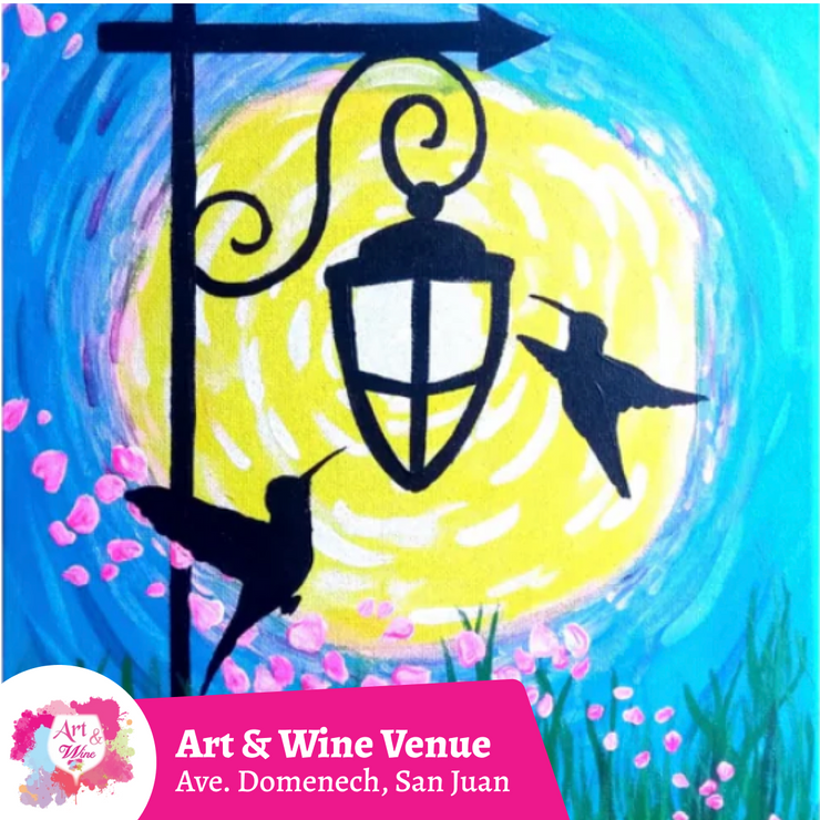 🎨¡Taller de arte en Art & Wine Venue 1pm - Domingo, 19 de Octubre en San Juan.
