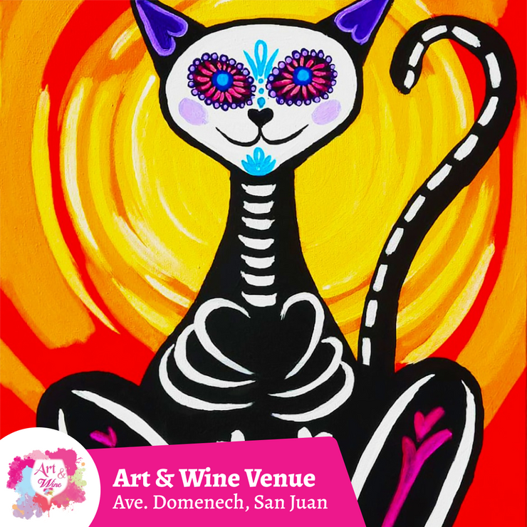 🎨¡Taller de arte en Art & Wine Venue 7pm - Jueves, 30 de octubre en San Juan. ¡Lleva tu vino favorito!