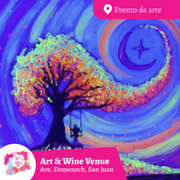 🎨¡Glow in the Dark! Viernes, 26 de septiembre en Art & Wine Venue - San Juan -¡Lleva tu vino favorito!
