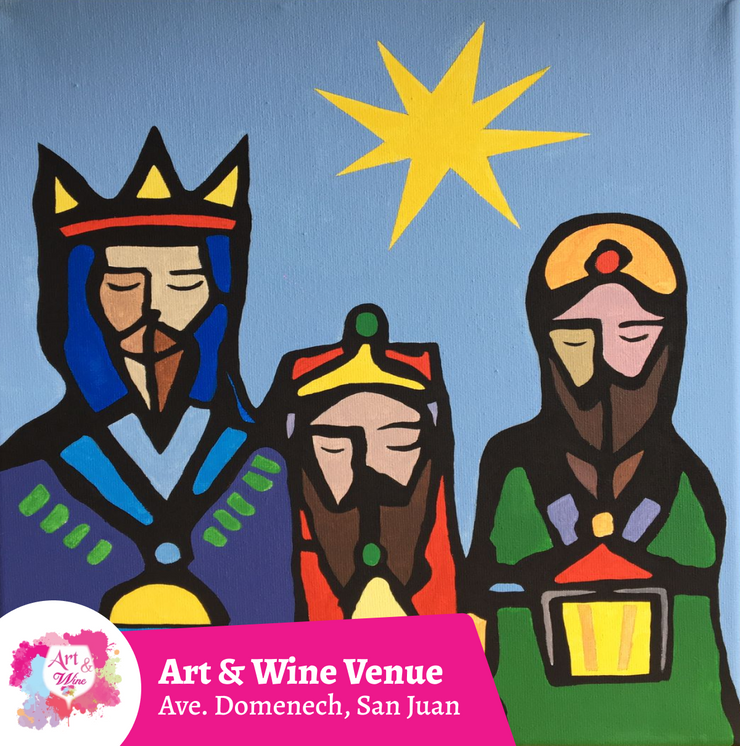 🎨¡Taller de arte en Art & Wine Venue 7pm - Jueves, 15 de Enero 2026 en San Juan. ¡Lleva tu vino favorito!