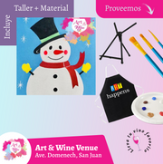 🎨Taller de arte en Art & Wine Venue 7pm -  Miércoles, 24 de diciembre en San Juan. ¡Lleva tu vino favorito!