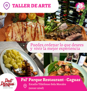 ¡Nuevo Restaurante en Caguas! ✨Pal’ Parque Restaurant and Sport Bar 🎨 Taller de arte 🎨 2X1 EN SANGRÍA Y VINO- 7pm Jueves, 09 de octubre