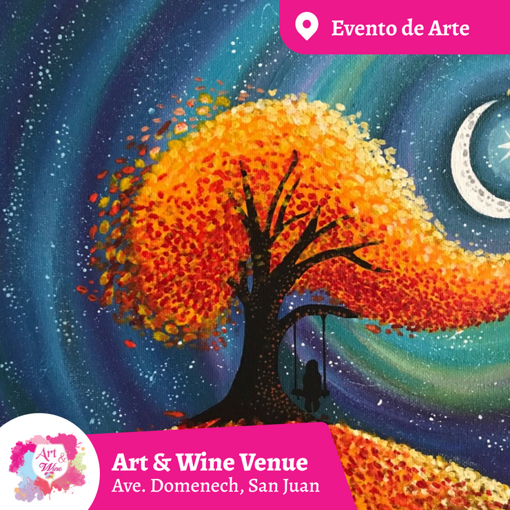 Ladies Night 💜 Art & Wine Venue 7pm- Miércoles, 29 de Mayo en San Juan. ¡Vino disponible solo en el local, ya sea en copa o botella!