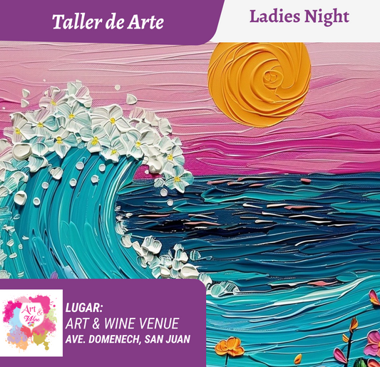 Ladies Night 💜 Art & Wine Venue 7pm- Miércoles, 03 de Junio en San Juan. ¡Lleva tu vino favorito!
