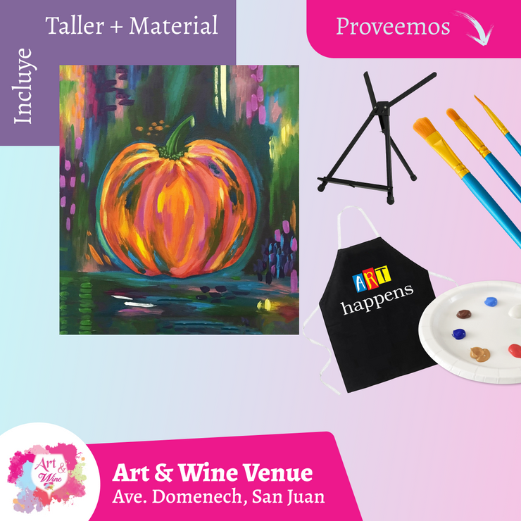 🎨¡Taller de arte en Art & Wine Venue 7pm - Viernes, 7 de noviembre en San Juan. ¡Lleva tu vino favorito!