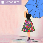 Kit de Arte: Mujer con Sombrilla