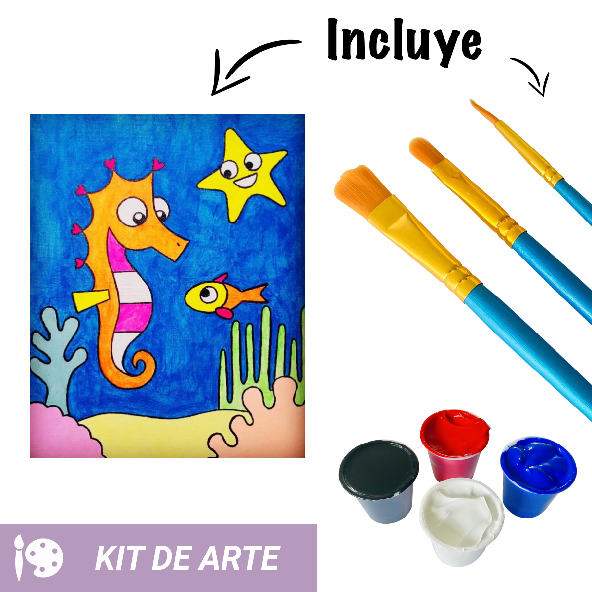 Kit de arte: Caballito de Mar