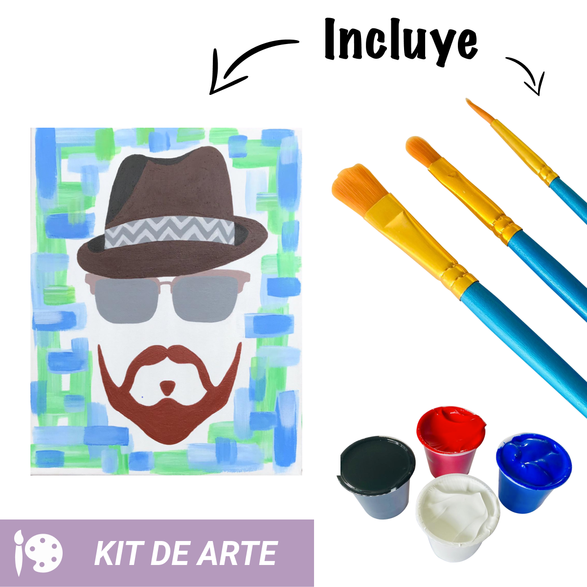 Kit de Arte: Hombre con Sombrero