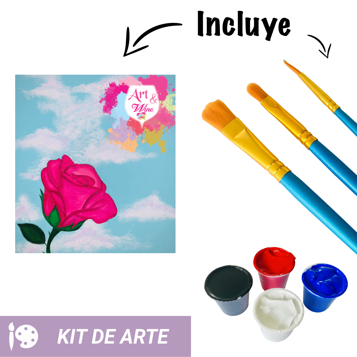 Kit de arte: Rosa