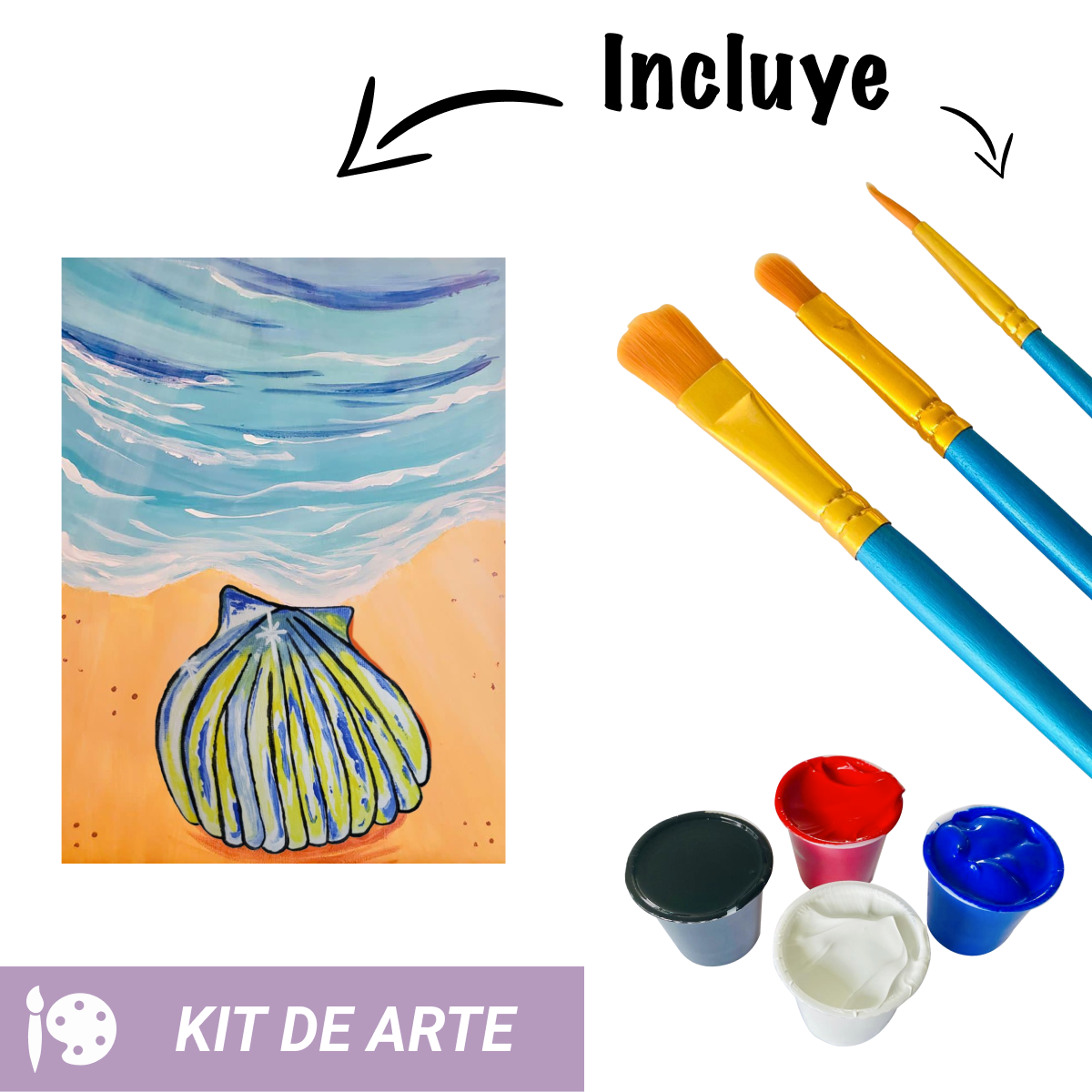 Kit de Arte:  Concha en la arena