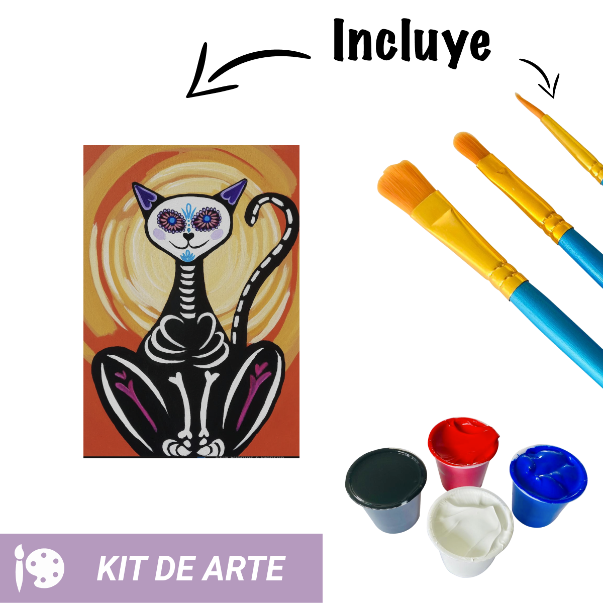 Kit de Arte: Black gatito