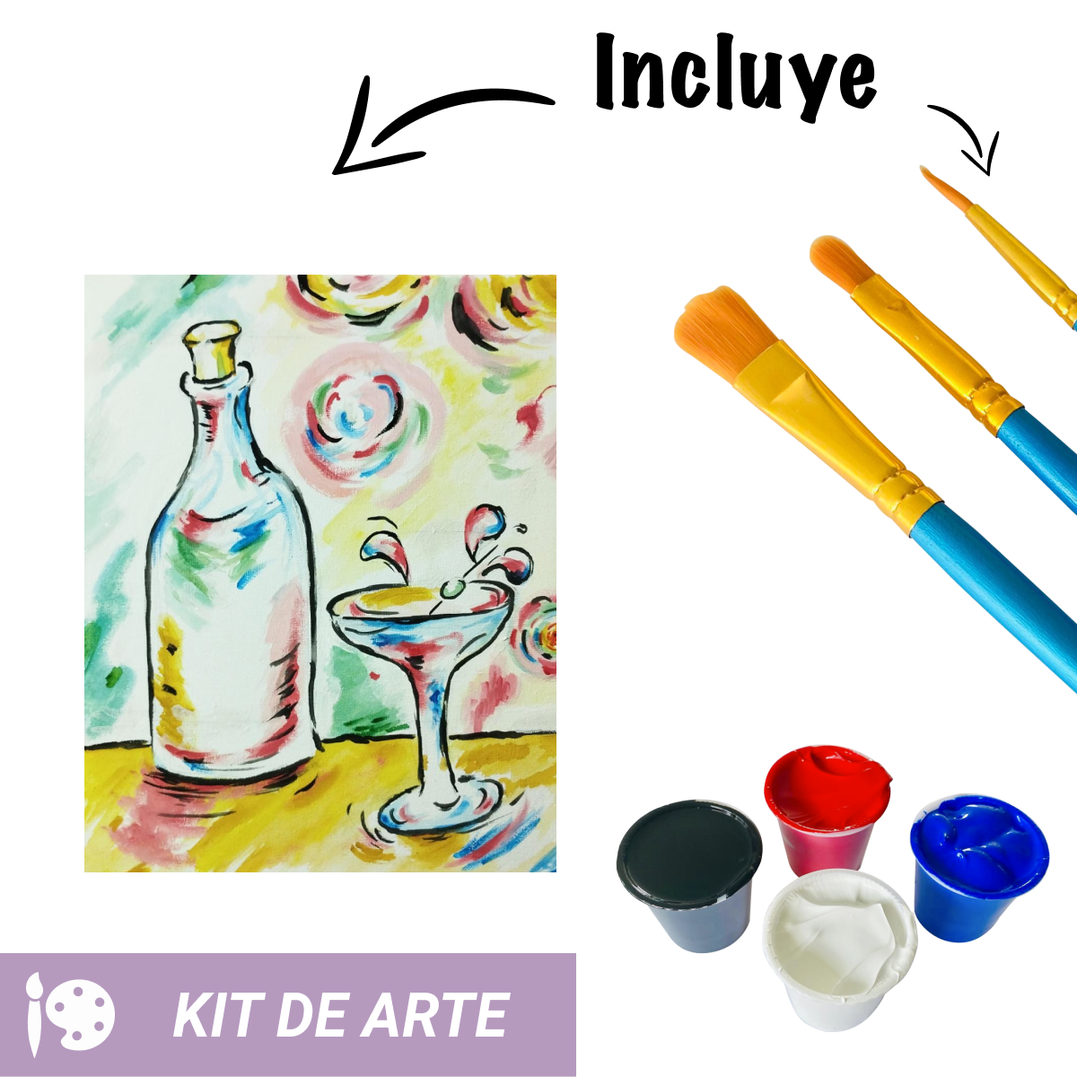 Kit de Arte:  Botella de colores